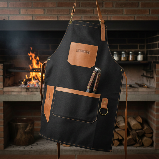 Pechera mezclilla y cuero ajustable | Kangkawe