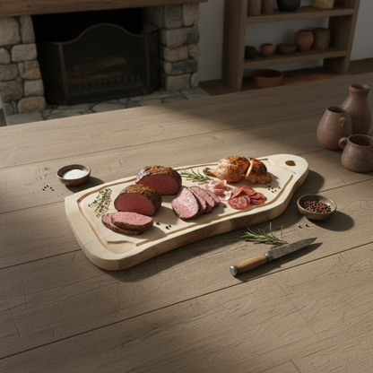 Tabla de corte modelo Ribera: Coihue de veta única (60x20 cm) | DMBBQ