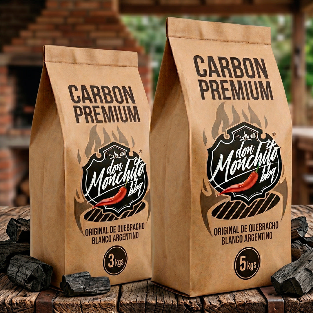 Bolsa de carbón premium de quebracho blanco argentino (3 y 5 kgs) | Don Monchito BBQ