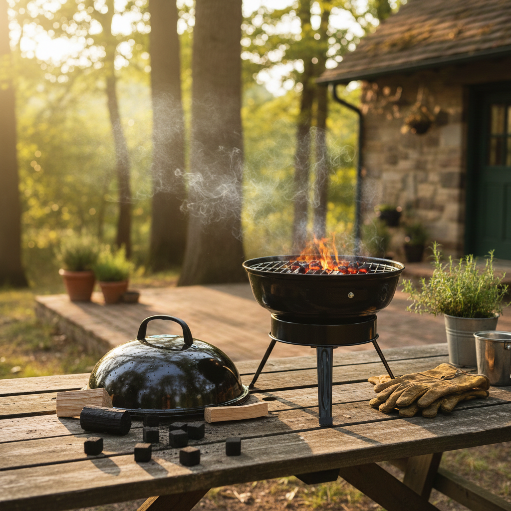 Parrilla a carbón portátil de sobremesa Eggy | Kangkawe