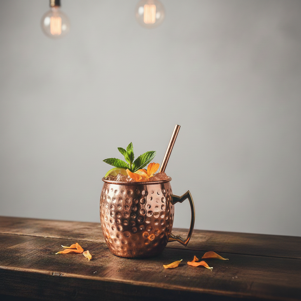 Set (2) mugs de cobre/acero  Moscow Mule martillado 500 ml